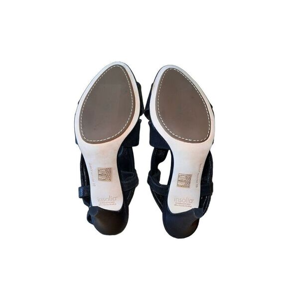 DKNY Rachelle Open Toe Black Leather Pumps Womens Size 10 GREAT CONDITION - Picture 9 of 11